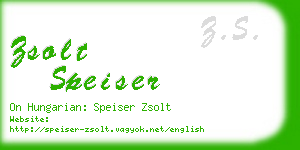 zsolt speiser business card